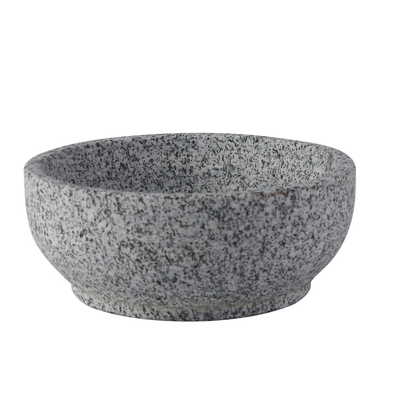 Korean style stone pot stone bowl authentic South Korea cuisine high temperature resistant natural stone pot bibimbap stone pot bubble chicken for commercial use