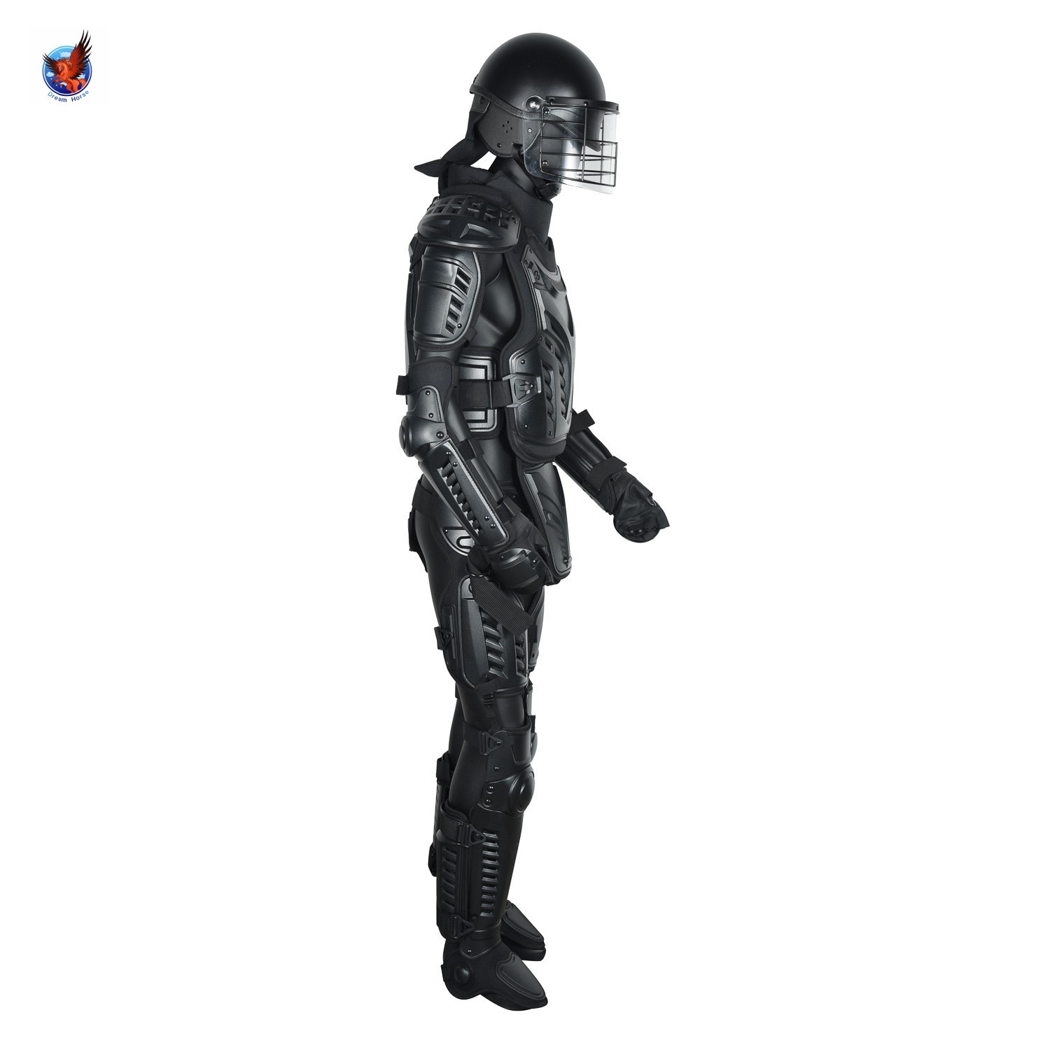 Black Anti-Hit and Flame-Retardant Protective Clothing Produced by Mengma, Riot Control Suit, Law Enforcement Duty Suit, Anti-Terrorism, Anti-Riot, and Explosion-Proof