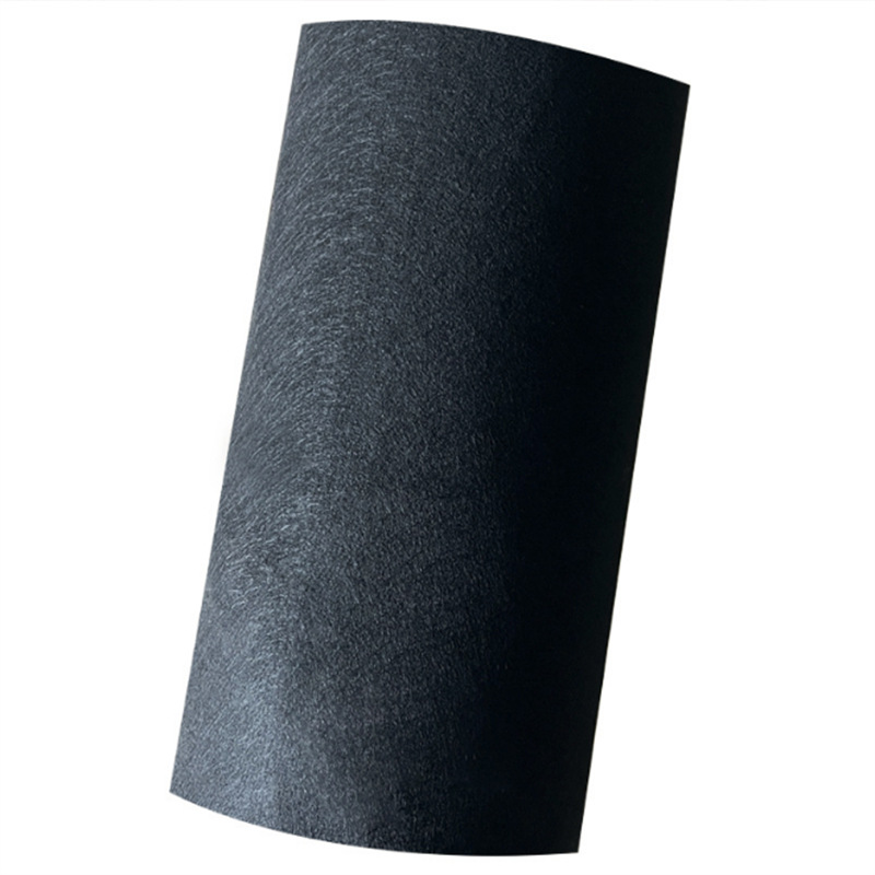 Factory Direct Sale of Black Spunlace Non-Woven Polyester Plain Weave Semi-Cross Spunlace Fabric with Soft and Hard Textures, Cotton-Like Feel