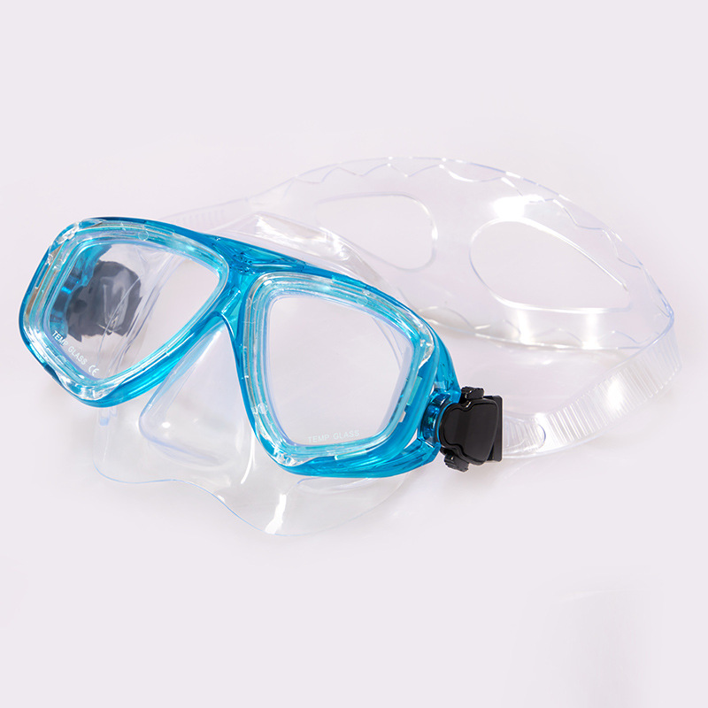 Children diving goggles snorkeling mask pvc material tempered glass lens swimming waterproof teenagers wholesale