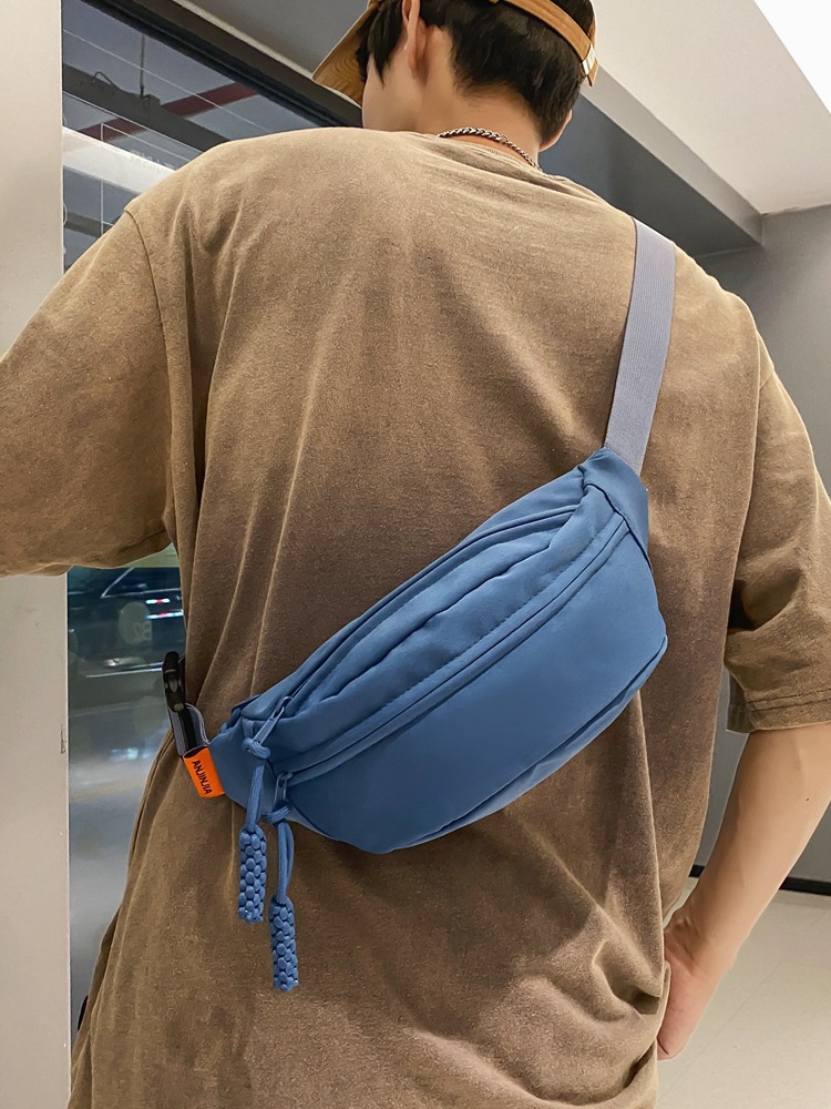 Japanese Style Chest Bag for Women 2023 Summer New Casual Simple Crossbody Bag Sports Couple Small Bag Versatile Hong Kong Style Waist Bag for Men