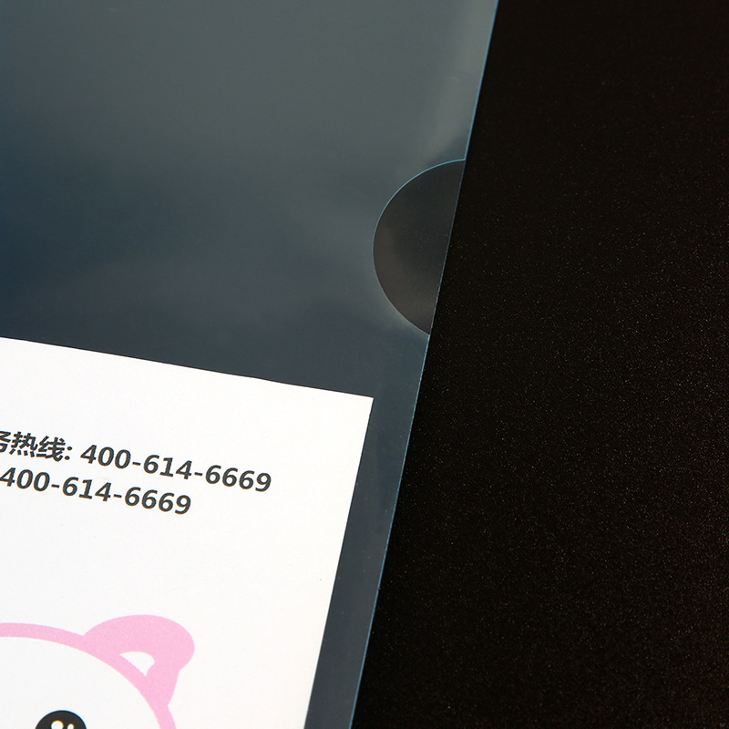 Huajie factory wholesale L-type folder E310 file protection cover transparent plastic file storage bag single clip