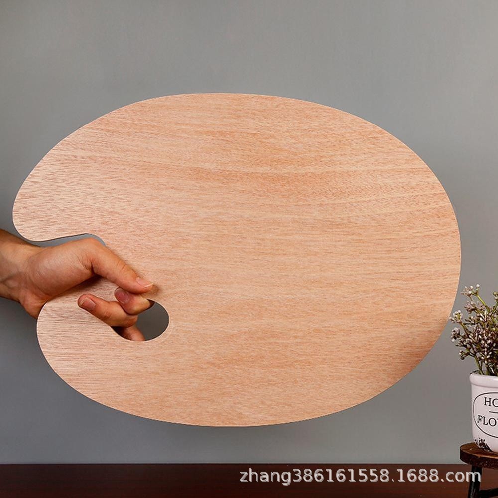 Квадратная деревянная палитра, овальная палитра, специальная палитра для изобразительного искусства, гуашь, цветная печать, масляная палитра