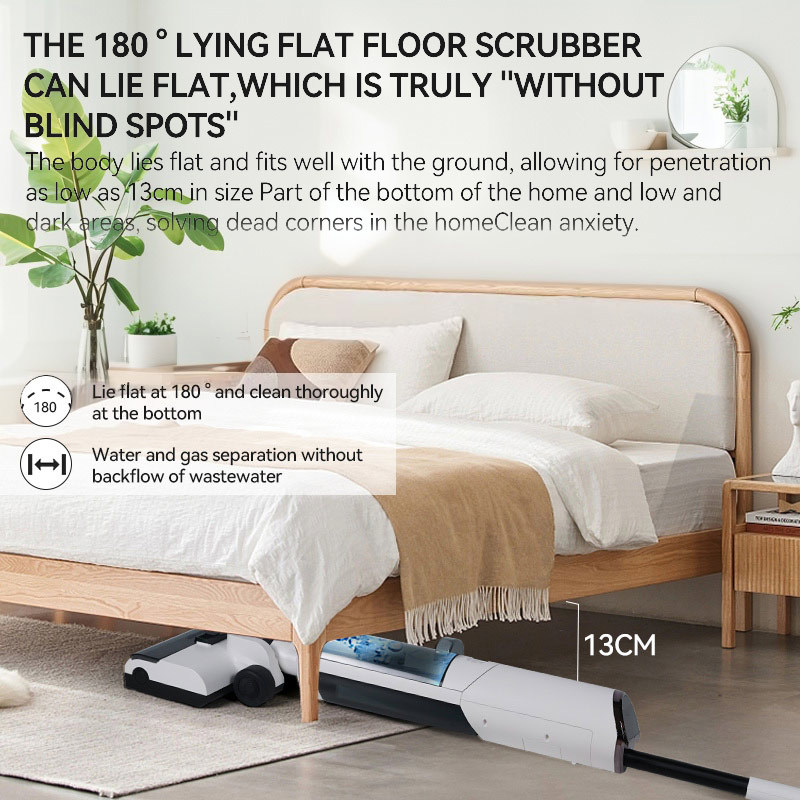 Cross-Border Wireless Floor Scrubber Household Electric Voice Electrolytic Water Suction and Mopping All-In-One Machine Self-Cleaning Smart Mopping Machine