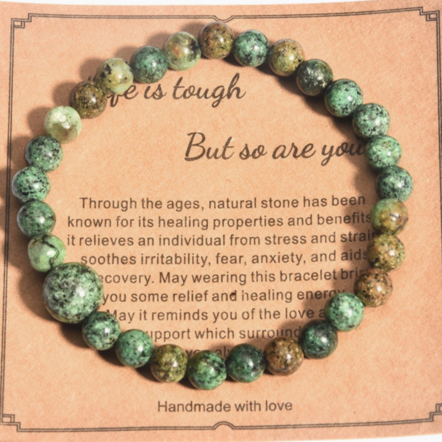 Customized Cross-Border Stone Stainless Steel Copper Material Bracelet Jewelry Necklace with Pictures, Customizable Cards, Factory Direct Sales