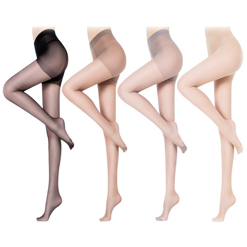 Longsha Silk Stockings Summer Thin 0d Anti-hook Silk Plus-size Pantyhose Women's Plus-size Pantyhose Black Meat Pineapple Silk Stockings