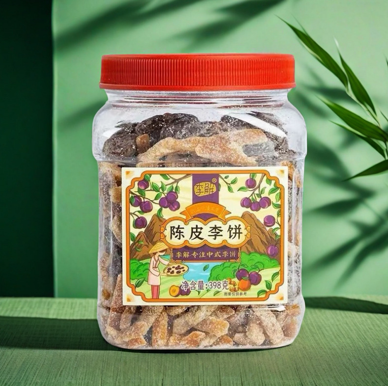 Li Jie 398g Tea Companion Tangerine Peel Li Cake Licorice Shuanghua Ancient Flavor Ready-To-Eat Snack Candied Fruit