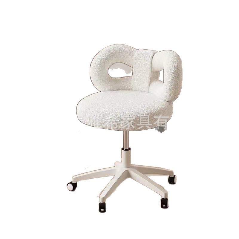 化妆椅家用女生卧室可旋转梳妆台凳子网红轻奢高级感靠背美甲椅子