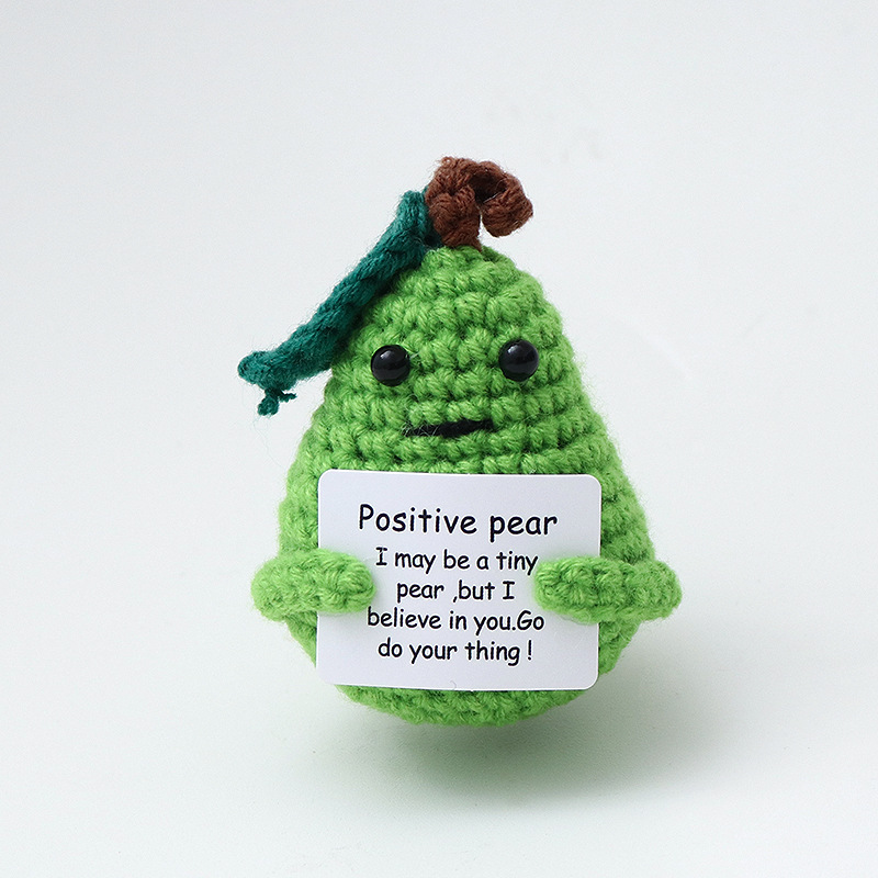 Cross-border New Funny Plants Cross-border Positive Energy Potted Plants Handmade Wool Crocheted Love Doll Ornaments