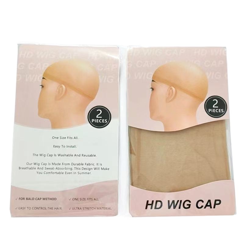 Wholesale Hd Wig Cap Wig Net Export Lace Wig Cap 2-Pack High Elasticity Stocking Net Cap