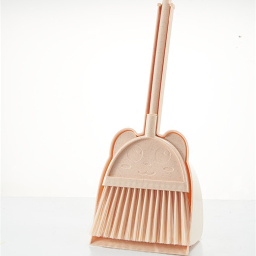 Children's Plastic Broom Mini Small Broom Dustpan Broom Soft Wool Broom Combination Broom Set Household