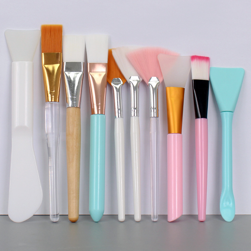 Beauty Silicone Brush Mask Brush Makeup Brush Soft Hair Brush Mud Mask Beauty Makeup Tools Fan-shaped Fruit Acid Brush