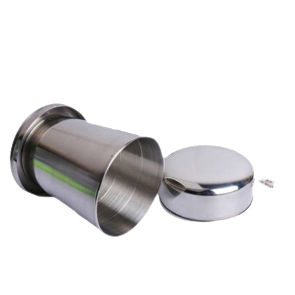 Folding Cup Stainless Steel Camping Portable Telescopic Cup Outdoor Travel Handy Water Cup Creative Internet Celebrity Mini Wine Cup