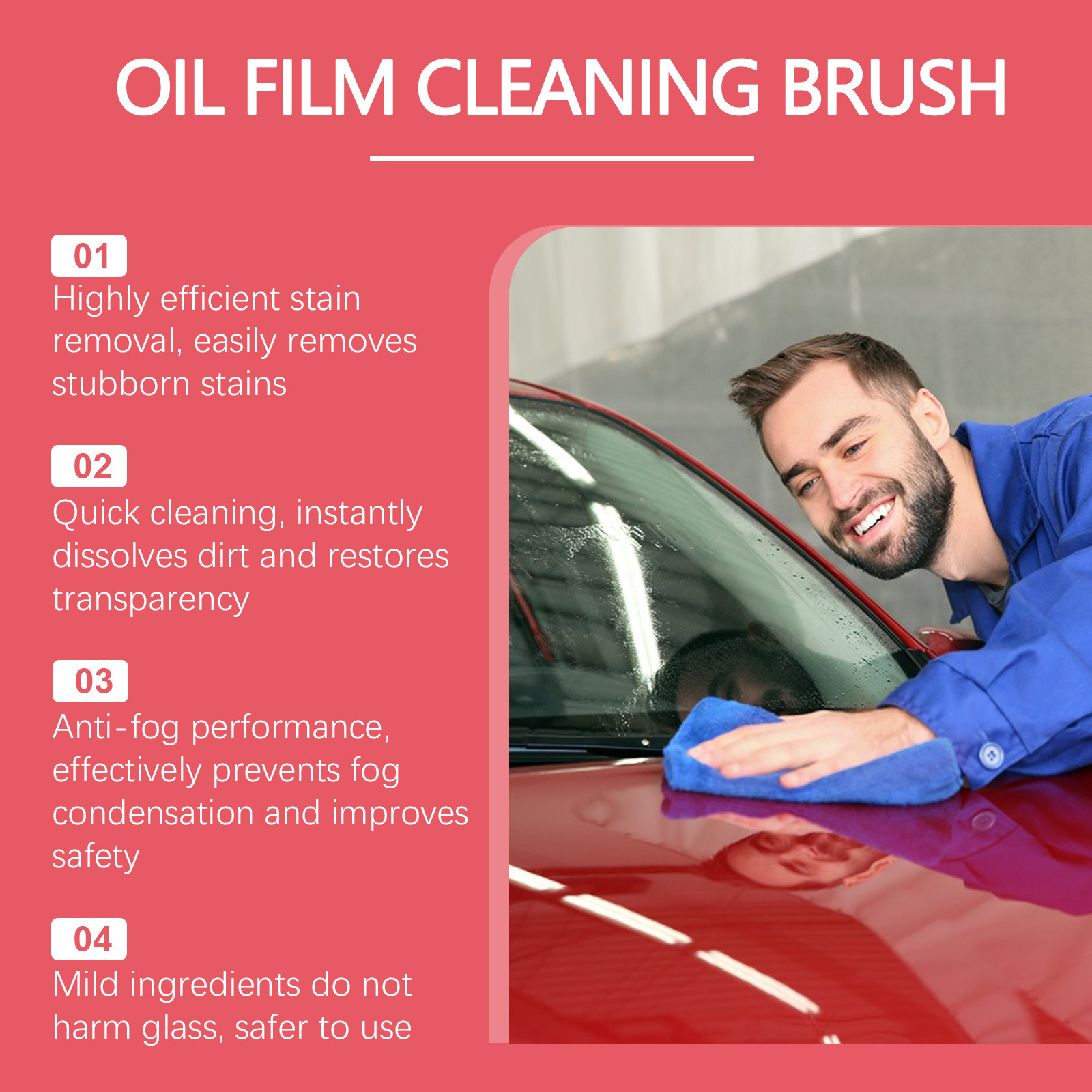 Special for cross-border hot-selling car windshield cleaner windshield renovation decontamination cleaning oil film cleaner