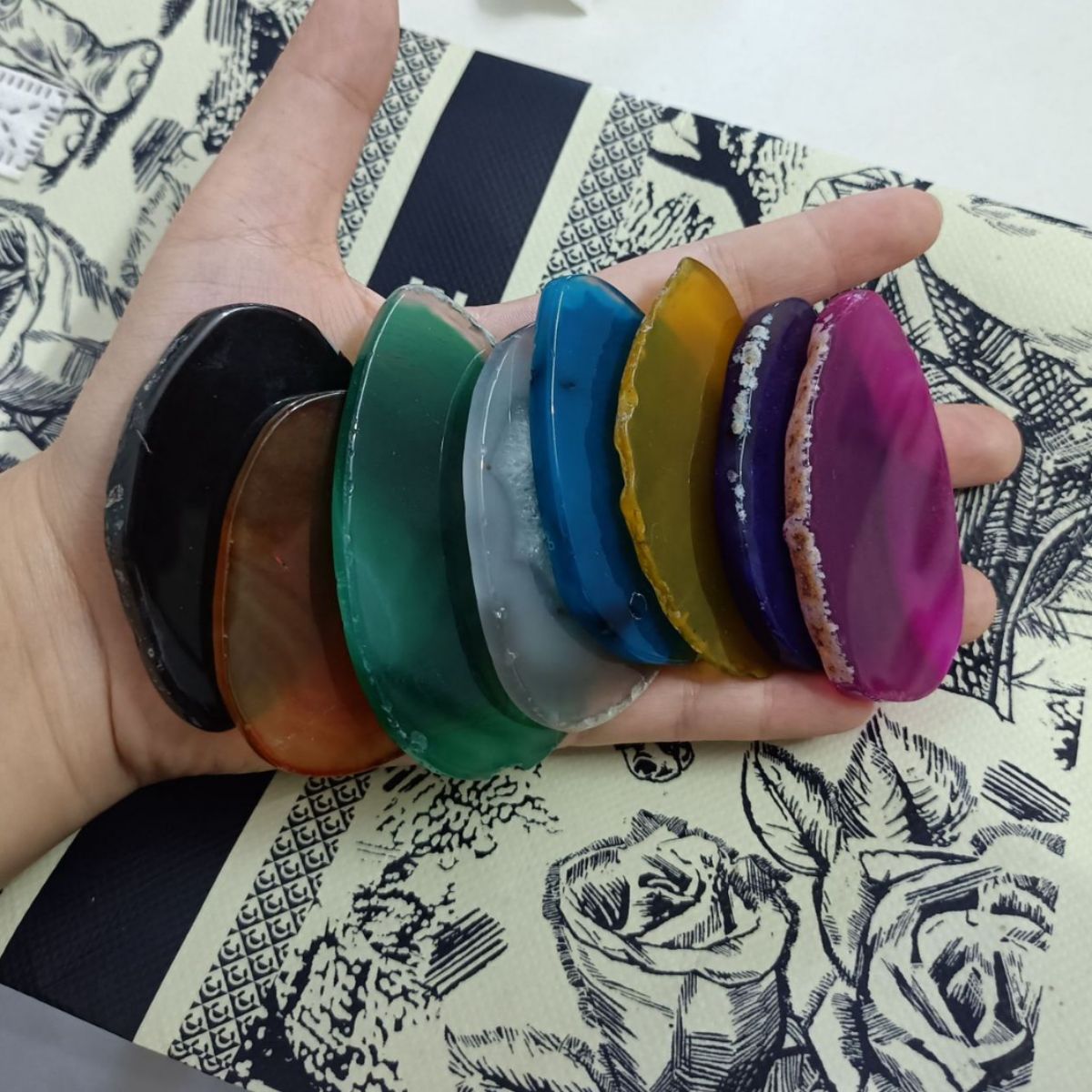 Импульсная оптовая продажа натуральный агат кусок оригинальный камень подставка для пейзажа свадебные DIY украшения подвеска форма капли воды