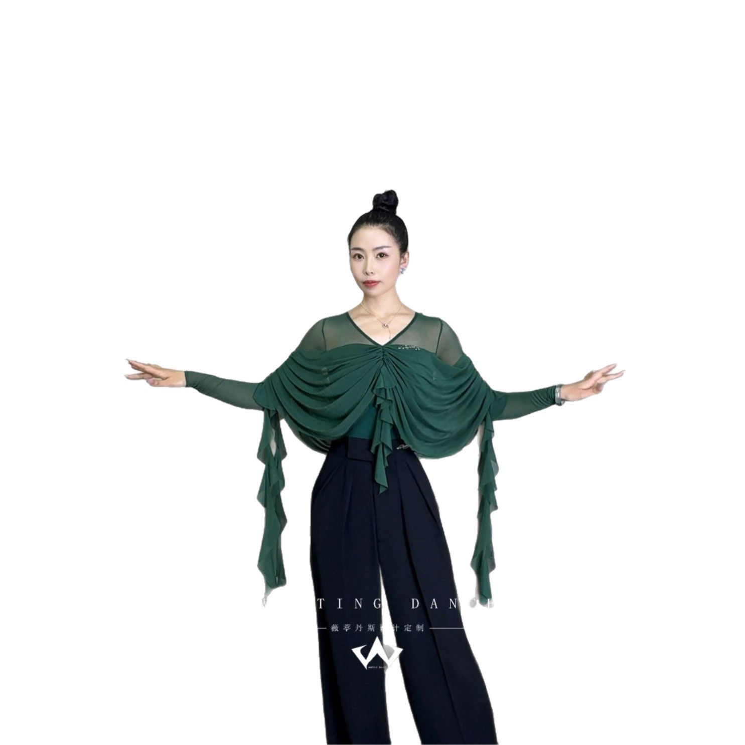 Modern Dance Tops, High-End One-Piece Latin Dance Clothes, New Ballroom Dance Clothes, Fashionable National Standard Dance Clothes