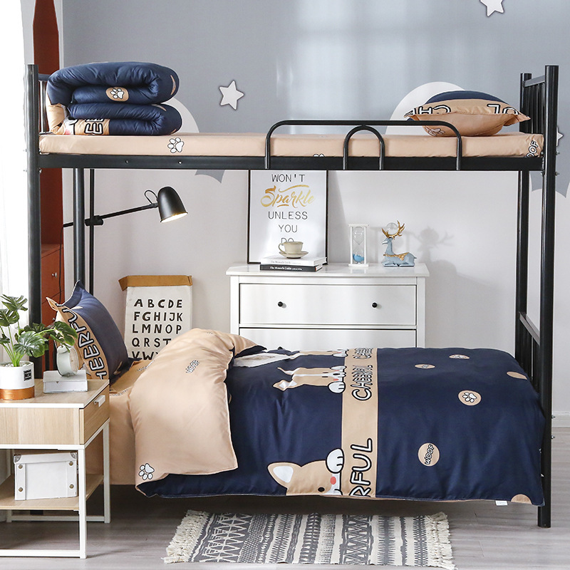 Factory wholesale bedding full set of bedding six-piece student dormitory single quilt core set of mattress quilt cover