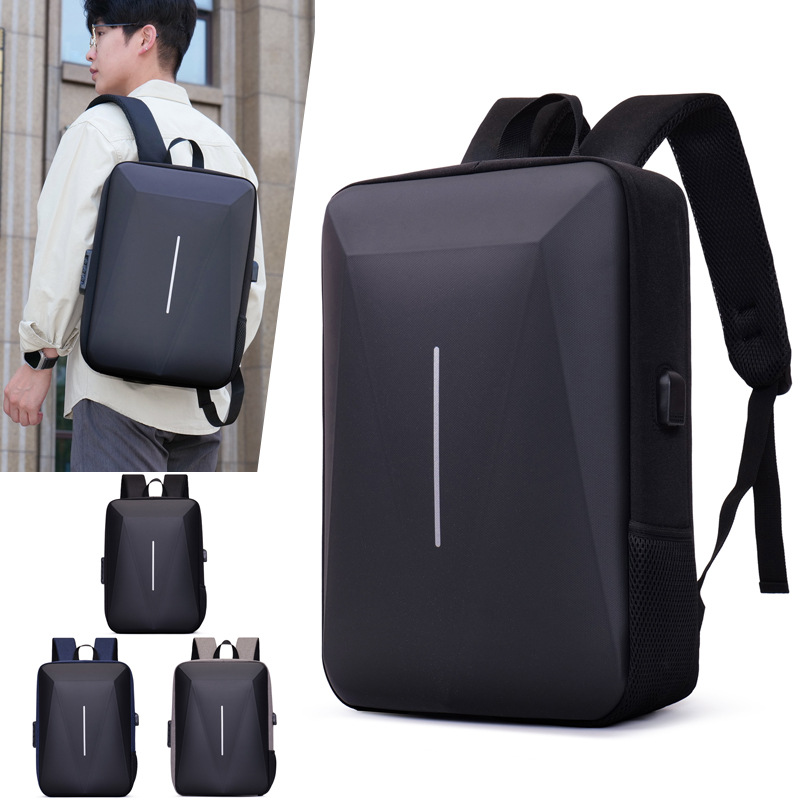 Shaping hard shell computer backpack men's fashion high school student schoolbag shaping British business backpack men's customized printing