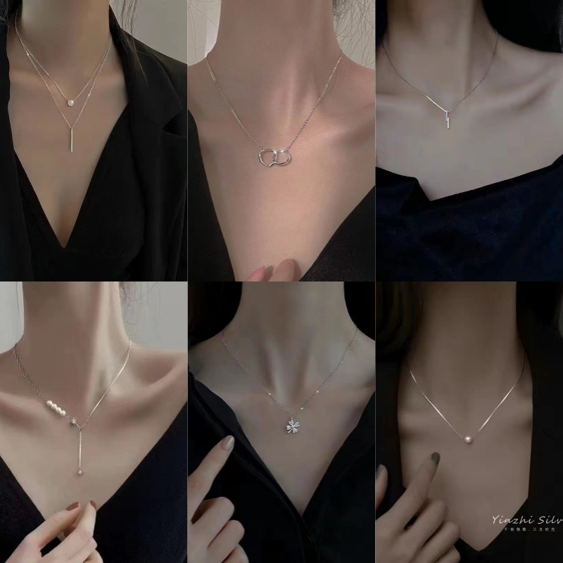 Популярное ожерелье для женщин, нишевый легкий стиль, холодный стиль, цепочка на ключице, модная новая простая цепочка для студентов