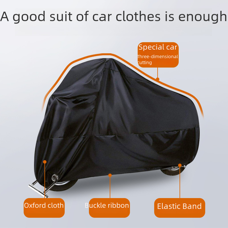 Cross-border foreign trade black motorcycle car cover Four Seasons General rainproof dustproof electric bicycle cover