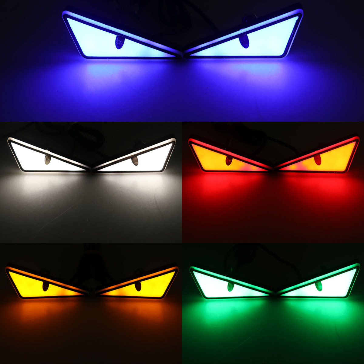 Cross-Border Motorcycle License Plate Screw Light Triangle Devil Eye Modification Universal Motorcycle Decorative Accessories Car Lights