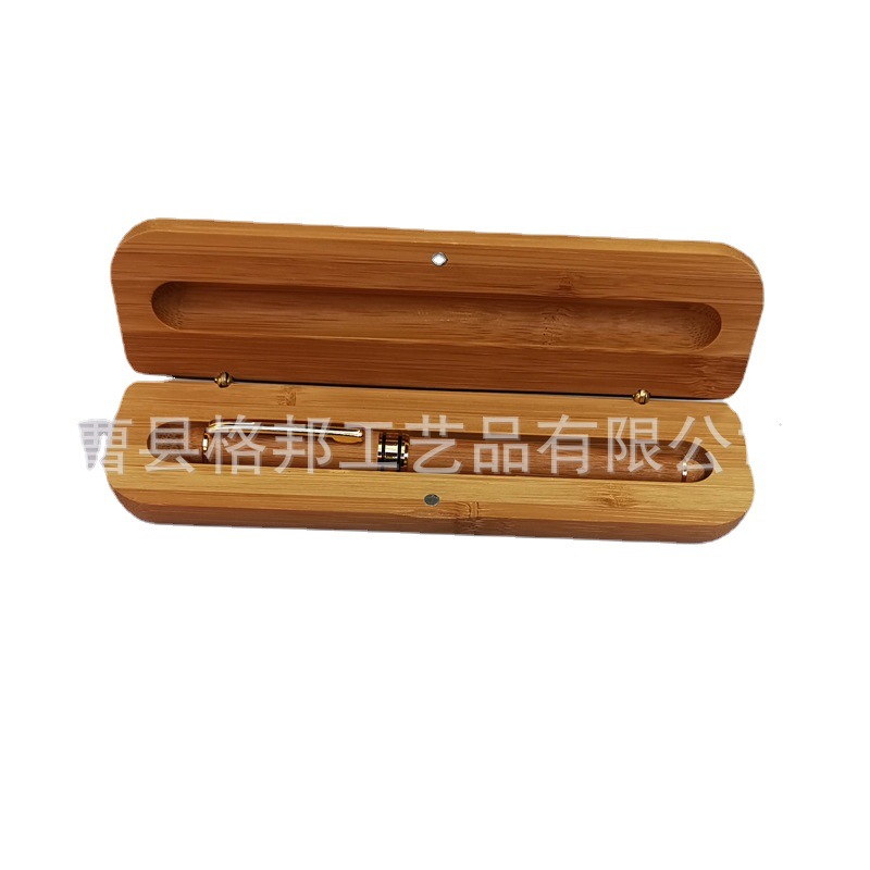 Cross-Border Bamboo Gift Box, High-End Bamboo Pen Box Manufacturer, Ready-Made Bamboo Gift, Exquisite Pen Box Pattern Logo