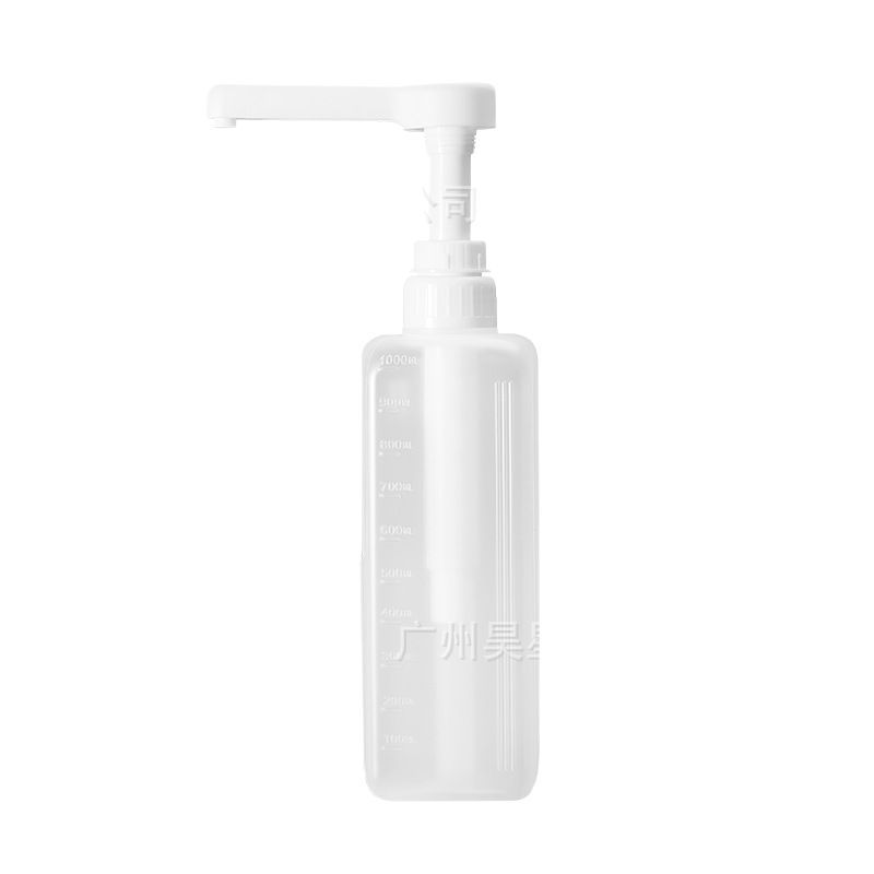 Fructose Syrup Squeeze Bottle Milk Tea Shop Plastic Commercial Hand-Pressed Press Bottle Quantitative Juice Jam Sub-Package Pressure Nozzle