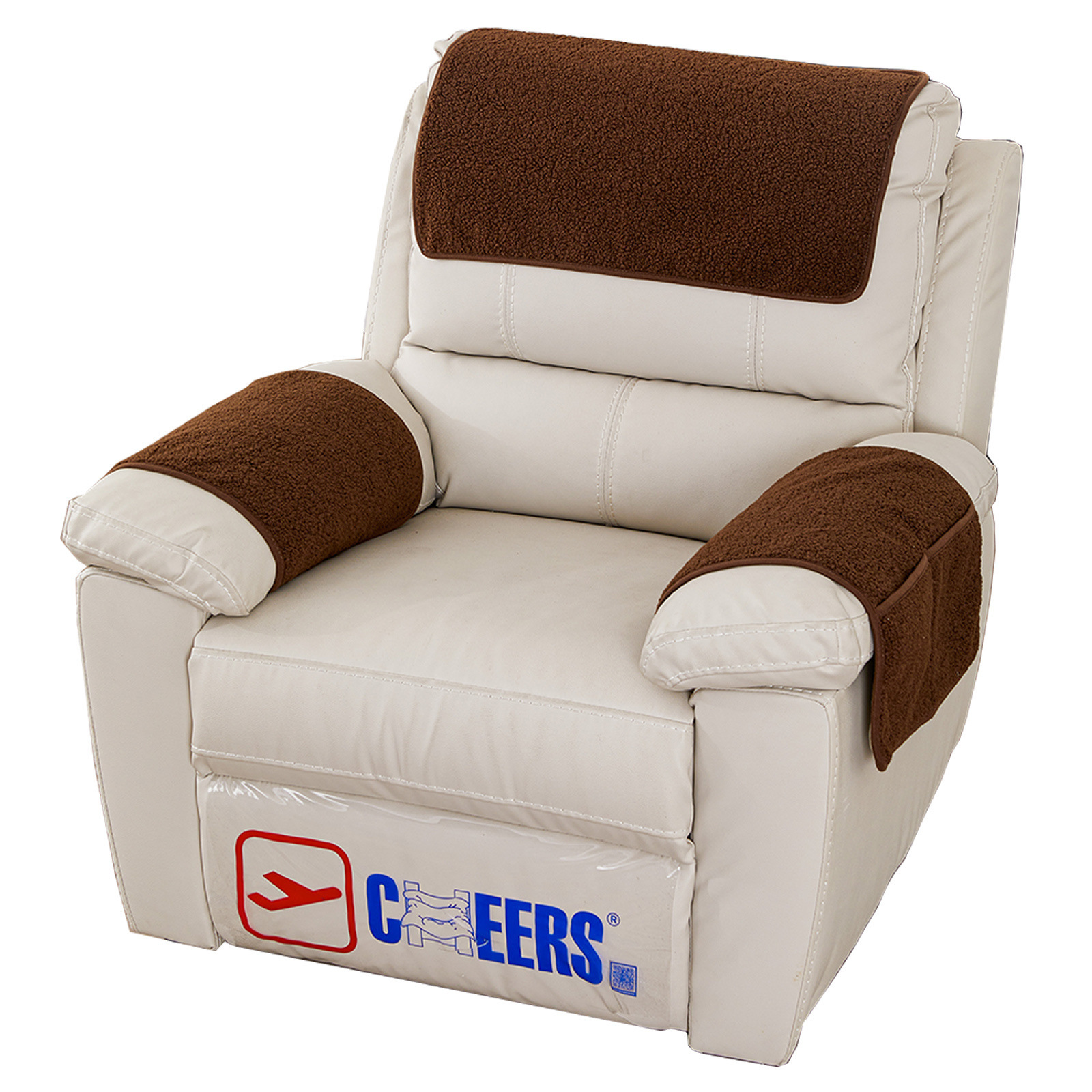 Amazon Cross-border Cashmere Sofa Armrest Pad Three-piece Set with Storage Bag Single-seat Sofa Handicap Towel