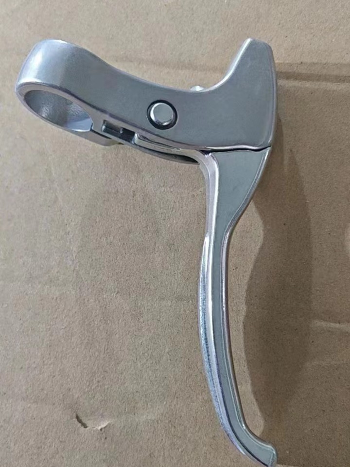 T aluminum alloy bicycle brake handle brake old-fashioned handle handle handle retro silver brake handle folding bike mountain bike