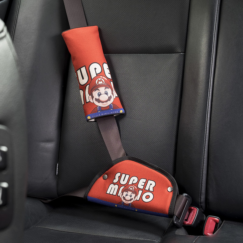 Children's safety belt adjustment holder anti-tightening neck car safety belt shoulder protective cover baby cartoon cute