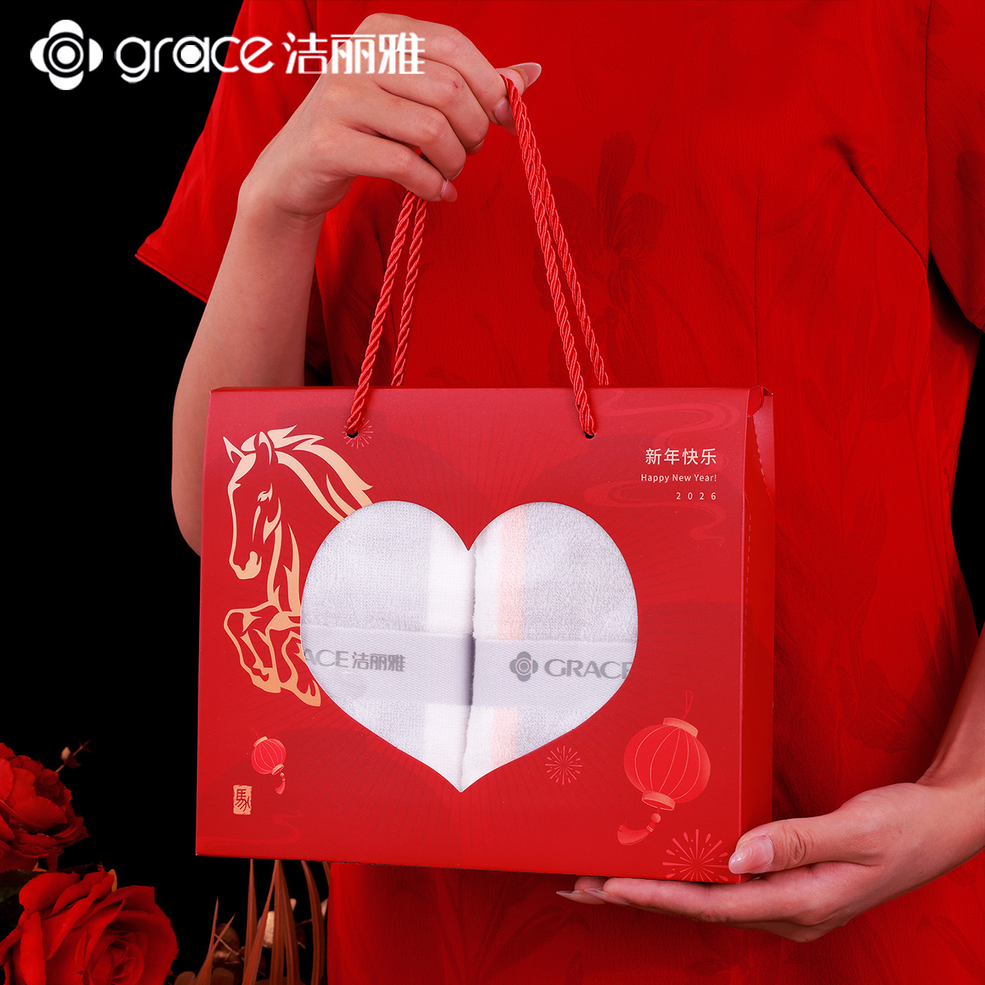 Подарочный набор полотенец из чистого хлопка, новогодний сувенир,福利 для сотрудников, корпоративная закупка, вышитый подарок, два пакета