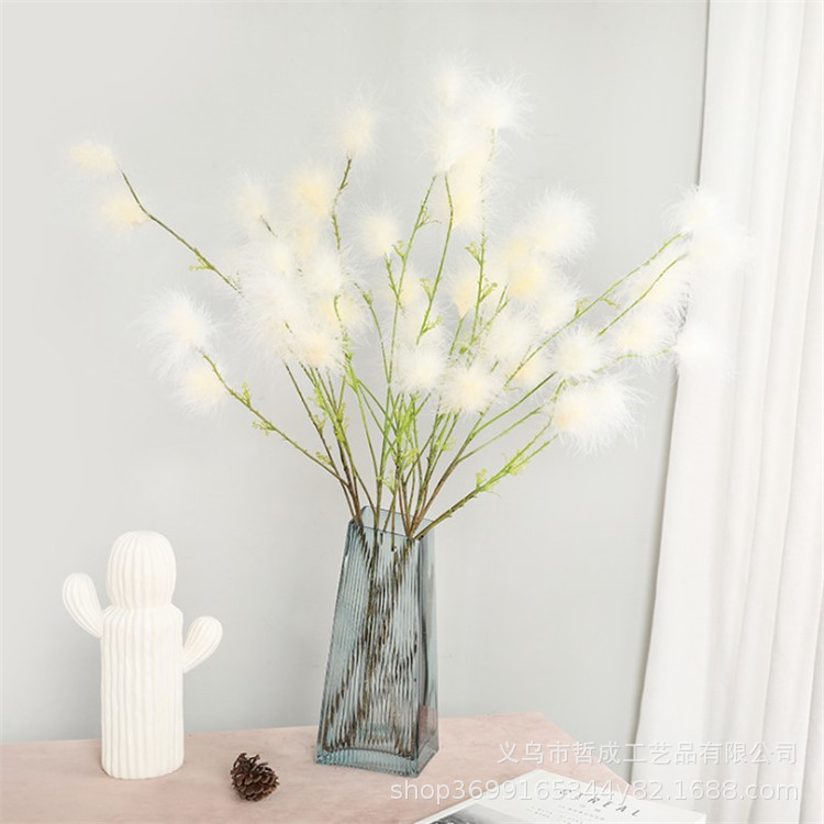 Scandinavian Home Decoration Simulated Single Branch Elegant Dandelion Fake Flower Living Room Home Decoration Simulated Hand-Held Bouquet
