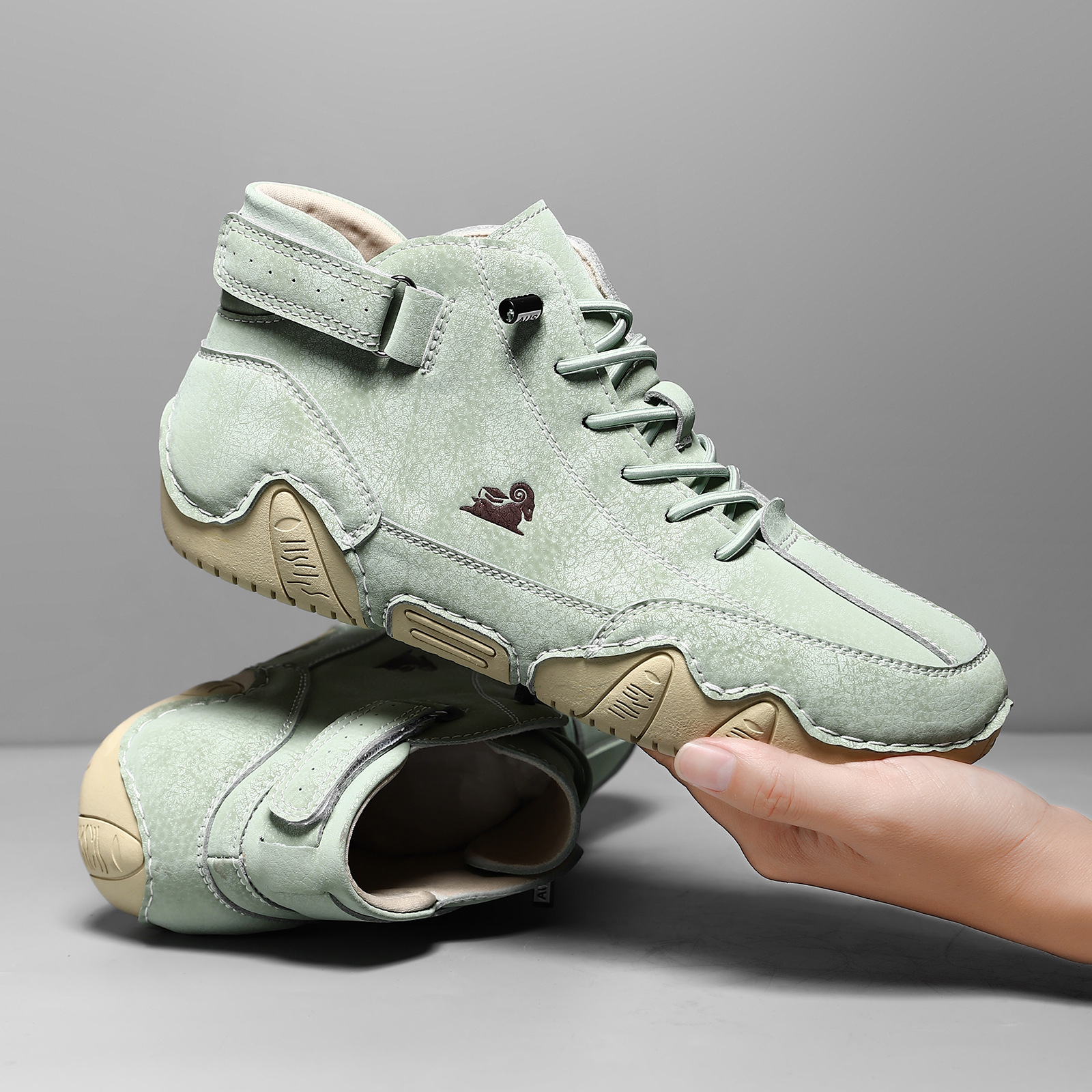 High-Quality Amazon Martin Boots Spring and Summer Cross-Border Popular High-Top Octopus Men's Shoes Men's Casual Short Boots