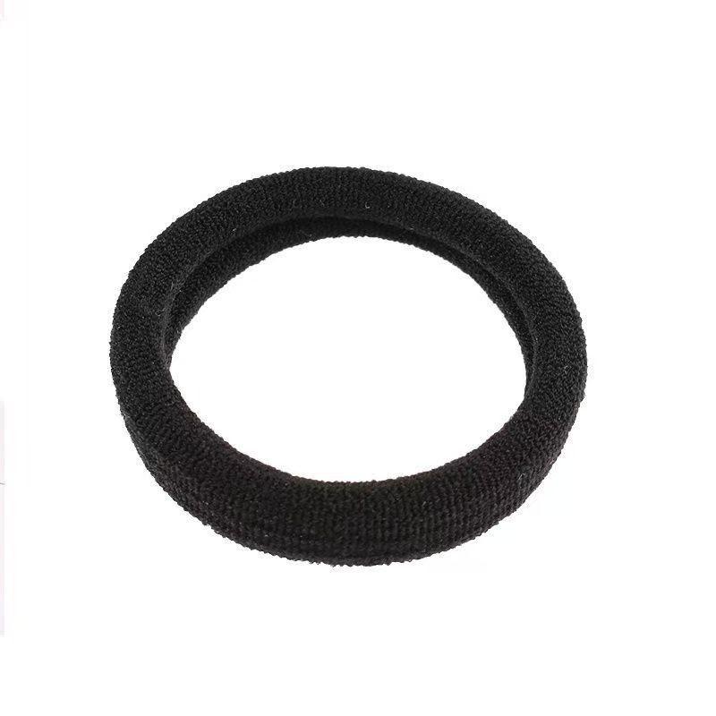 Cross-Border E-Commerce Hot-Selling Plain Ring High-Elastic Headband Seamless Hair Band Women's Black Thick Hair Rope Does Not Hurt the Hair Holster