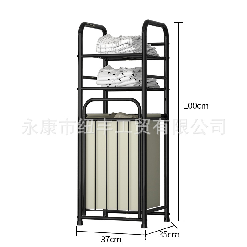 Laundry basket laundry basket storage shelf splicing iron bathroom laundry rack multi-functional storage rack cross-border shelf
