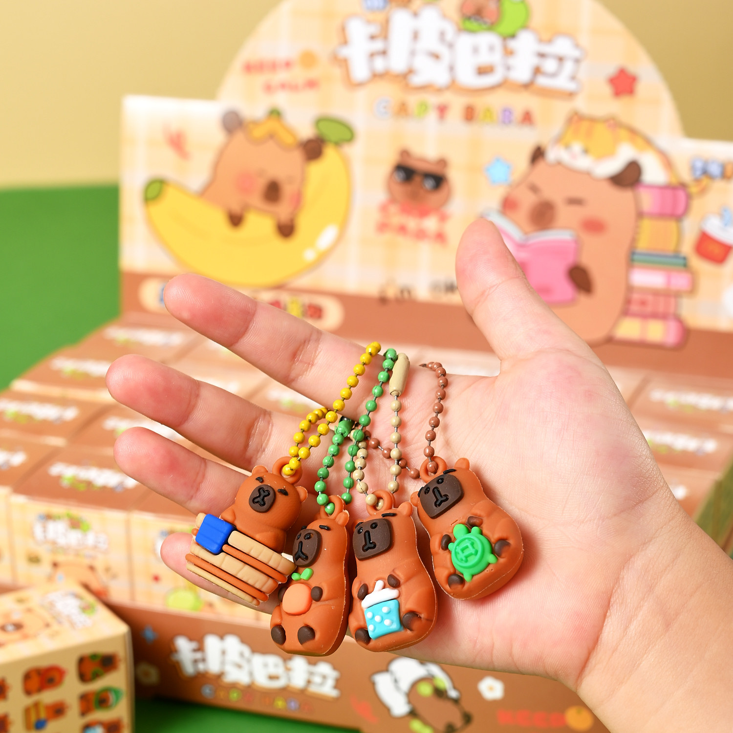 Wholesale Kapibara Blind Box Keychain Doll Pendant Cheap Stall Outside School Gate Elementary School Student Toy Blind Box