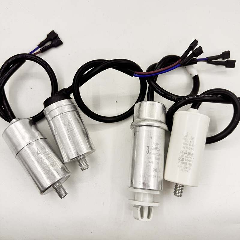 Refrigerator/cabinet compressor motor CBB65D starter capacitor 4UF with wire relay overload running capacitor
