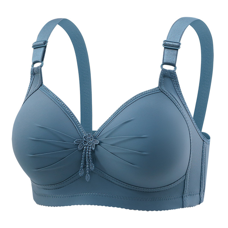 Adjustable Full-Cup Bra for Middle-Aged and Elderly People Without Rims, Thin Cup Push-Up Intimates for Women with Large Breasts and Secondary Breasts