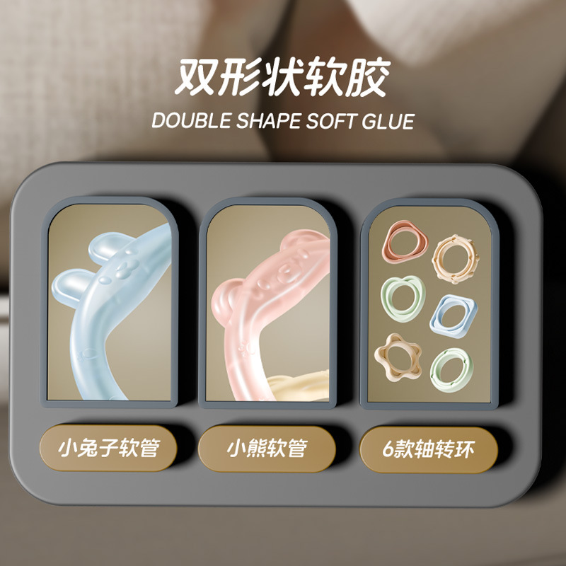 Manhattan Baby Hand Scratch Ball Baby Early Education Grasp Training Can Bite Gum Rattle March-June Soothing Toy