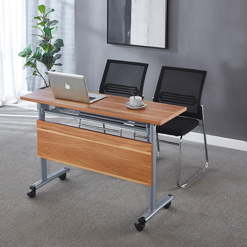 Staff Folding Training Table Mobile Staff Long Conference Table Simple Reading Desk Office Splicing Bar Table
