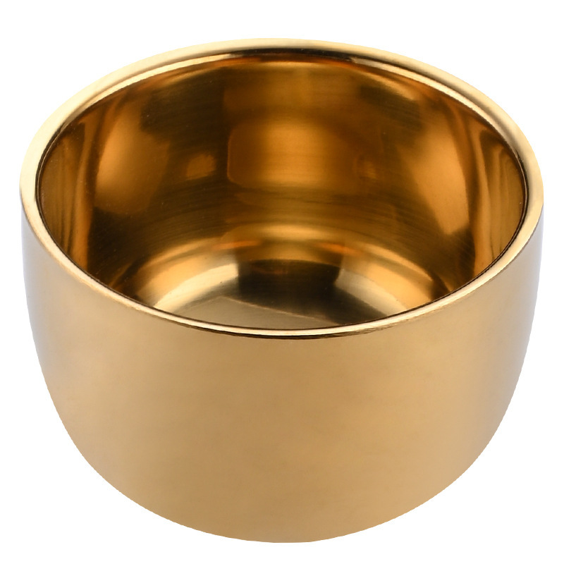 Stainless steel sake cup South Korea golden wine cup two two white wine glass double-layer heat insulation cup tea cup beer glass restaurant