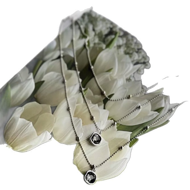 Cross-Border New Jewelry Simple Double-Layer Ball Chain European and American Avatar Coin Pendant Necklace Women's Jewelry Wholesale