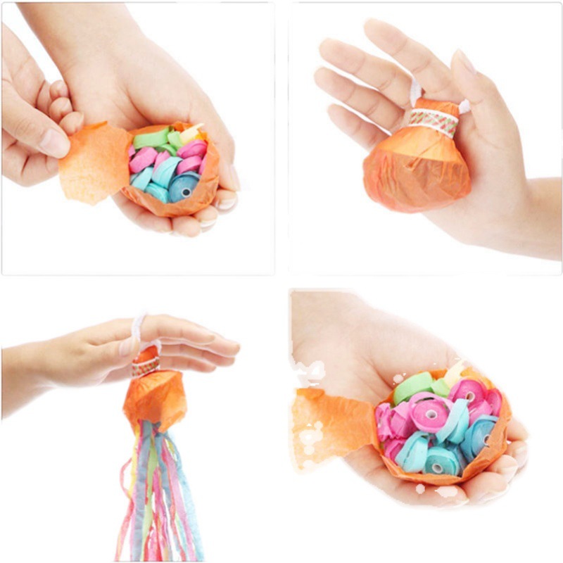 Hand throwing ribbon hand throwing spider silk ribbon hand throwing celebration atmosphere props creative birthday party online celebrity fireworks gun