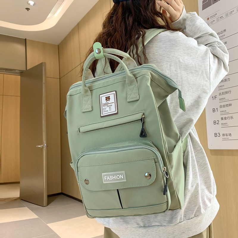 Japanese Ins Style Schoolbag Female Junior High School Student High-value Girl's Backpack Simple Travel Korean-style Portable Backpack