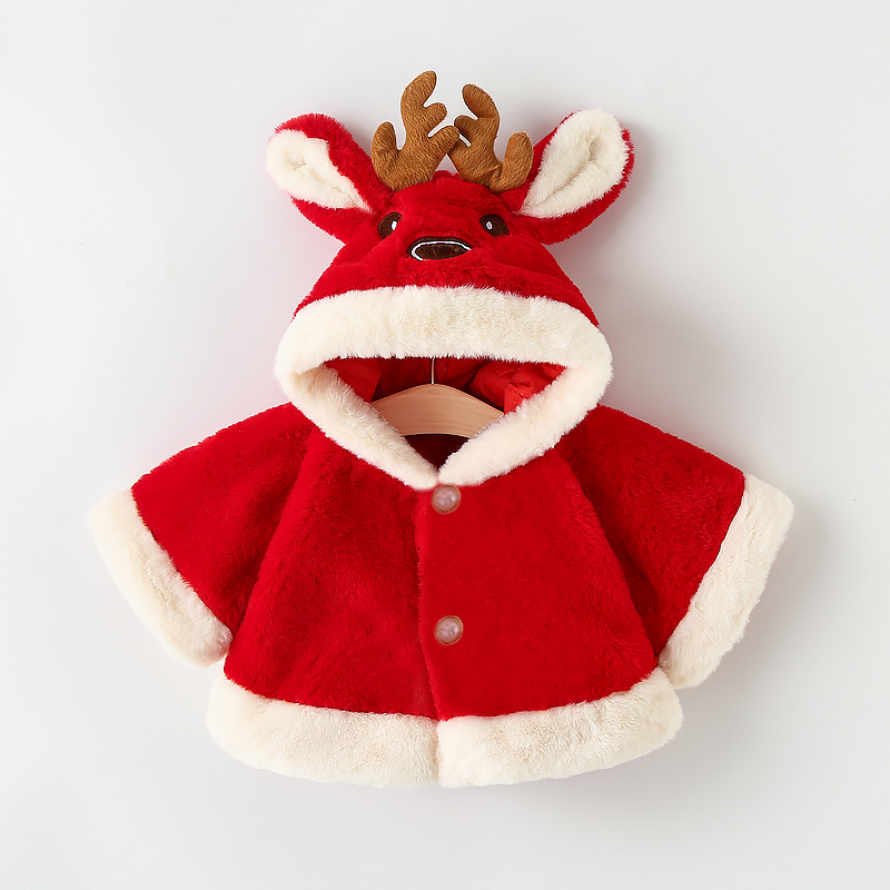 Новый зимний свитер из искусственного меха для девочек, принцесс, детский капюшон