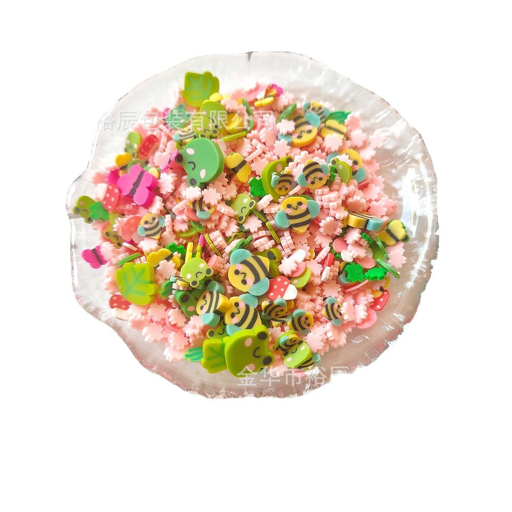 Mixed Soft Pottery Pieces 3 Grams Flowers, Leaves, Animals Mixed Handmade DIY Soft Pottery Crafts Mobile Phone Case Making Materials