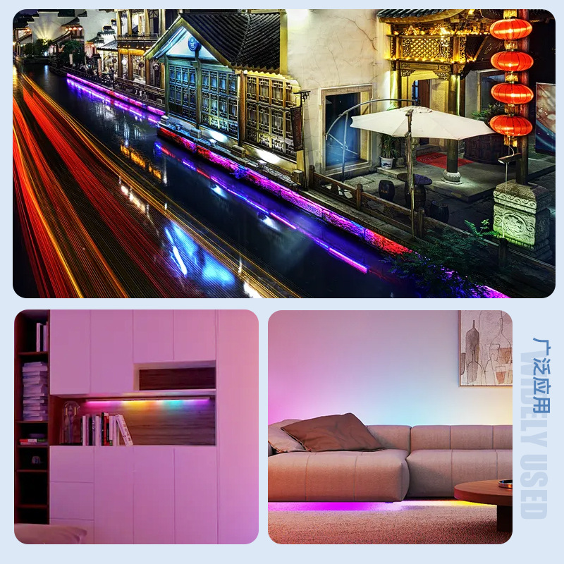 Round marquee 360-degree luminous led flowing water colored lights colorful neon outdoor waterproof lights with soft light strip decoration