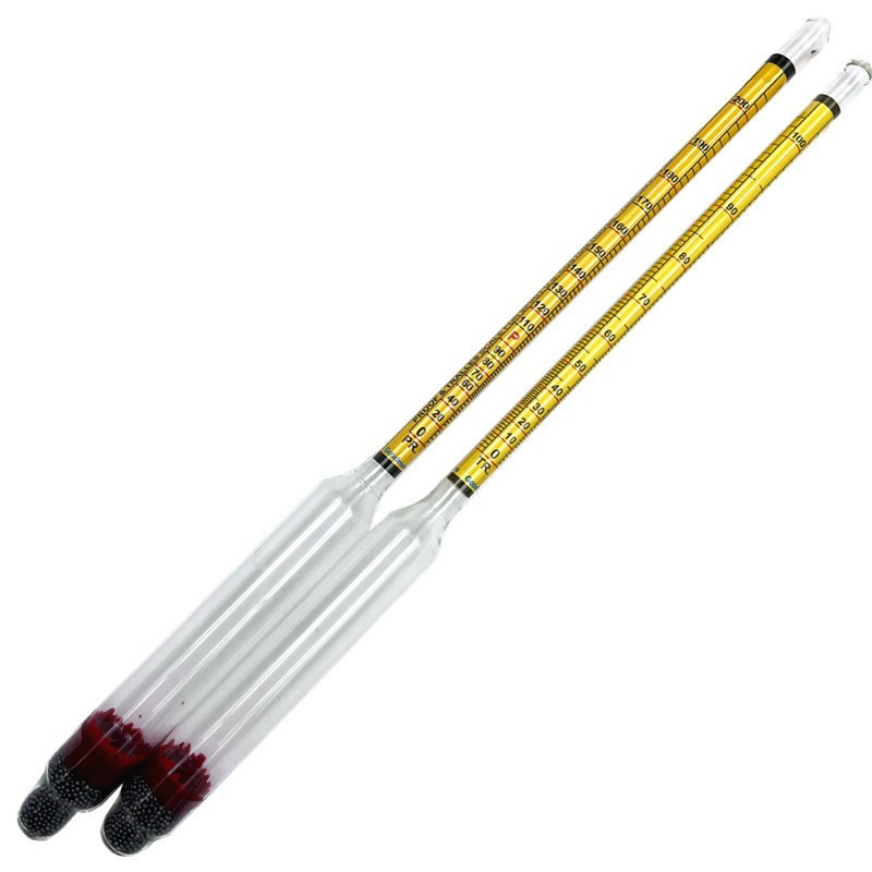 Cross-Border American Liquor Alcohol Meter 0-100 Degree Concentration Meter Yellow Scale Alcohol Hydrometer Alcohol Meter