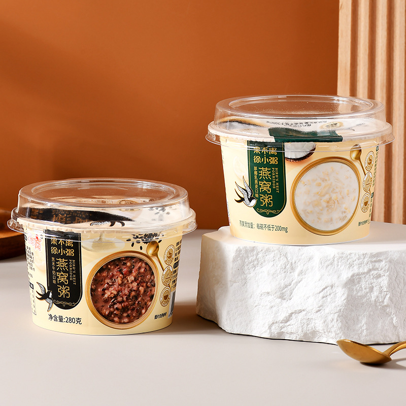 Guofuli Xu Small Porridge Ready-To-Eat Bird's Nest Porridge 280g Thick Coconut Milk Oatmeal Black Rice Milk Bird's Nest Porridge Manufacturer