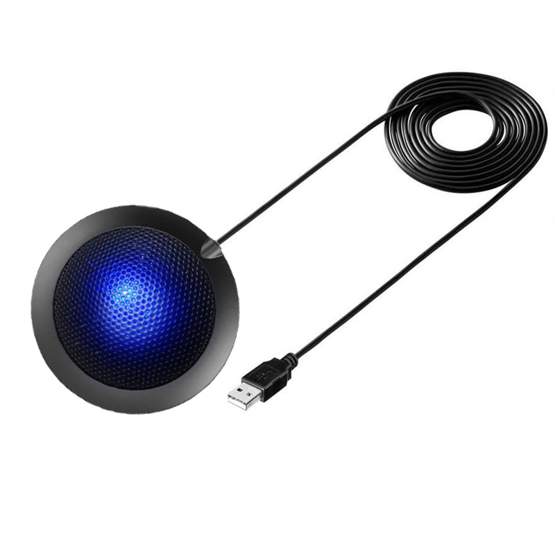 USB Desktop Computer 3m Sound Pickup Desktop Radio Video Voice Omnidirectional Conference Microphone Network Live Broadcast Microphone